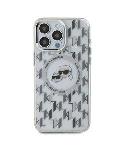 Karl Lagerfeld KLHMP15SHMCKMHT iPhone 15 6.1" przezroczysty/transparent IML Monogram Karl&Choupette Head MagSafe