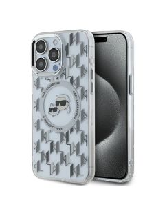 Karl Lagerfeld KLHMP15LHMCKMHT iPhone 15 Pro 6.1" przezroczysty/transparent IML Monogram Karl&Choupette Head MagSafe