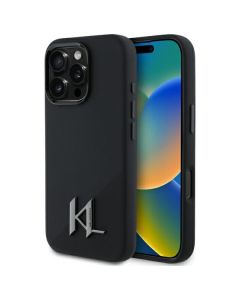 Karl Lagerfeld KLHMP16LSCMKMPCK iPhone 16 Pro 6.3" czarny/black hardcase Silicone Shadow Metal Initial MagSafe