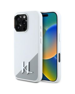 Karl Lagerfeld KLHMP16LSCMKMPCH iPhone 16 Pro 6.3" biały/white hardcase Silicone Shadow Metal Initial MagSafe