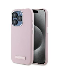 Karl Lagerfeld KLHMP15LPGMSRPP iPhone 15  Pro 6.1" różowy/pink hardcase FW Metal Plate MagSafe