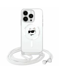 Karl Lagerfeld KLHMP16SHCCHNT iPhone 16  6.1" hardcase transparent IML Choupette Head & Cord Magsafe