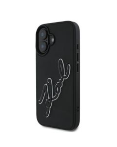 Karl Lagerfeld KLHCP16S3DRKSDLK iPhone 16 6.1" czarny/black hardcase 3D Rubber Signature