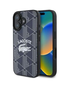 Lacoste LCHMP16SPIGV iPhone 16 6.1" granatowy/navy hardcase Monogram Vintage Logo MagSafe