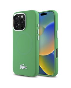 Lacoste LCHMP16LSMAN iPhone 16 Pro 6.3"  zielony/estragon hardcase Silicone Croco Logo MagSafe