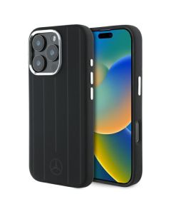 Mercedes MEHMP16X23SUVSK iPhone 16 Pro  Max 6.9" czarny/black hardcase Silicone Vertical Tonal Stripes MagSafe