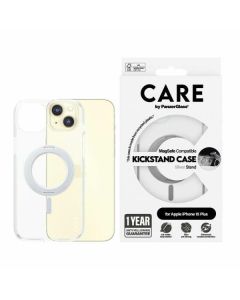 CARE by PanzerGlass Kickstand Case iPhone 15 Plus 6,7" MagSafe srebrny/silver 1416