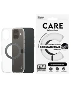 CARE by PanzerGlass Feature Kickstand Case iPhone 16 Plus 6,7" czarny/black MagSafe 1323