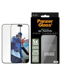 PanzerGlass Ceramic Screen Protector iPhone 16 Pro Max 6.9" Ultra-Wide Fit 2856