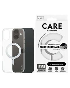 CARE by PanzerGlass Feature Kickstand Case iPhone 16 Plus 6.7" srebrny/silver MagSafe 1327