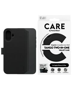 CARE by PanzerGlass Feature Tango 2in1  Wallet iPhone 16 Plus 6.7" MagSafe czarny/black 1331