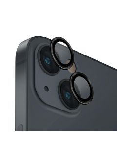 UNIQ Optix Aluminium Camera Lens Protector iPhone 14 6.1" / 14 Plus 6.7" midnight black szkło na obiektyw aparatu z aplikatorem