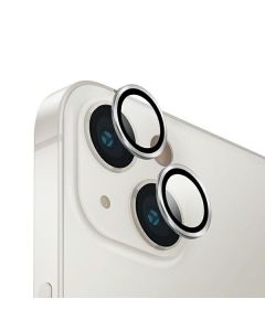 UNIQ Optix Aluminium Camera Lens Protector iPhone 14 6.1" / 14 Plus 6.7" sterling silver szkło na obiektyw aparatu z aplikatorem