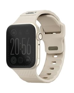 UNIQ pasek Stride Apple Watch Series 1/2/3/4/5/6/7/8/9/SE/SE2 38/40/41mm FKM Rubber Strap khaki/pale khaki