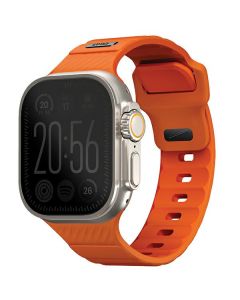 UNIQ pasek Stride Apple Watch Series 1/2/3/4/5/6/7/8/9/SE/SE2/Ultra/Ultra 2 42/44/45/49mm FKM Rubber Strap pomarańczowy/volt orange
