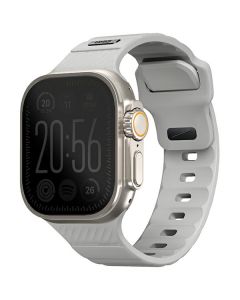UNIQ pasek Stride Apple Watch Series 1/2/3/4/5/6/7/8/9/SE/SE2/Ultra/Ultra 2 42/44/45/49mm FKM Rubber Strap szary/chalk grey