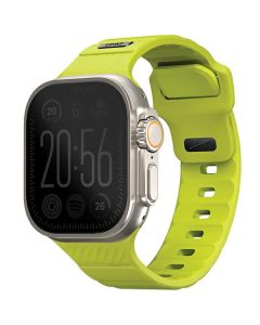 UNIQ pasek Stride Apple Watch Series 1/2/3/4/5/6/7/8/9/SE/SE2/Ultra/Ultra 2 42/44/45/49mm FKM Rubber Strap limonkowy/lime green
