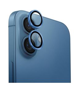 UNIQ Optix Aluminium Camera Lens Protector iPhone 16 6.1" / 16 Plus 6.7" pearl blue szkło na obiektyw aparatu z aplikatorem