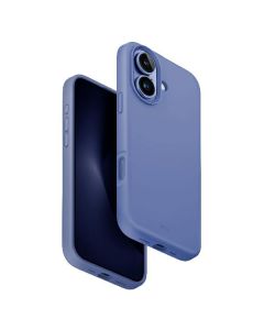 UNIQ etui Lino Hue iPhone 16 6.1" Magclick Charging niebieski/pearl blue