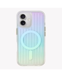 UNIQ etui Coehl Linear iPhone 16 6.1" Magnetic Charging opal/iridescent