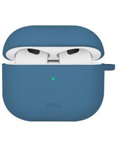 UNIQ etui Nexo AirPods 4 + Ear Hooks Silicone niebieski/pacific blue