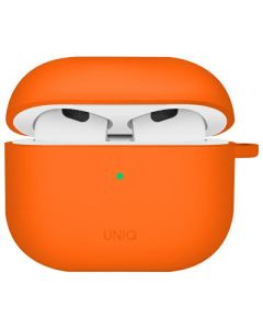 UNIQ etui Nexo AirPods 4 + Ear Hooks Silicone pomarańczowy/volt orange