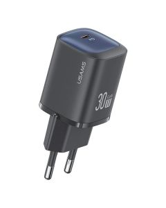 USAMS Ład. siec. CC251 30W GaN USB-C Fast Charging HC Series czarny/black CC251TC01