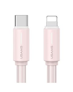 USAMS Kabel USB-C/Lightning 1m SJ735 30W różowy/pink YU Series SJ735USB04 (US-SJ735)