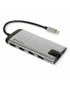 Verbatim Adapter Hub USB-C - USB-C/ 3xUSB-A 3.0/HDMI/Eternet/SD/microSD aluminium/aluminum 49142