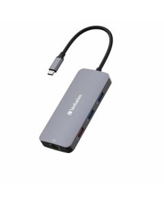 Verbatim Adapter Hub USB-C - HDMI/ 3xUSB-A/SD/microSD/2xUSB-C/Eternet aluminium/aluminum 32152