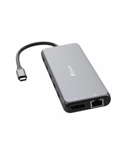 Verbatim Adapter Hub USB-C - 2xHDMI/DP/ Eternet/6xUSB-A/Jack 3.5mm/2xUSB-C aluminium/aluminum 32153