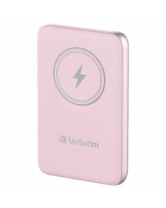 Verbatim Powerbank indukcyjny `n` Go 15W 5000mAh Wireless Magnetic różowy/pink 32243