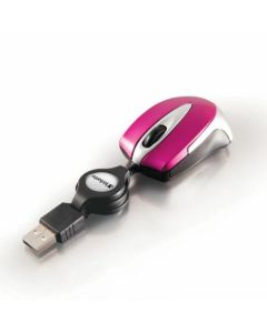 Verbatim Mysz optyczna Go Mini USB-A 1000 dpi różowy/hot pink 49021