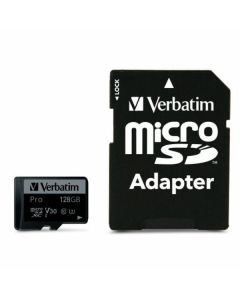 Verbatim Karta microSD 128GB + adapter Pro U3 czarny/black 47044